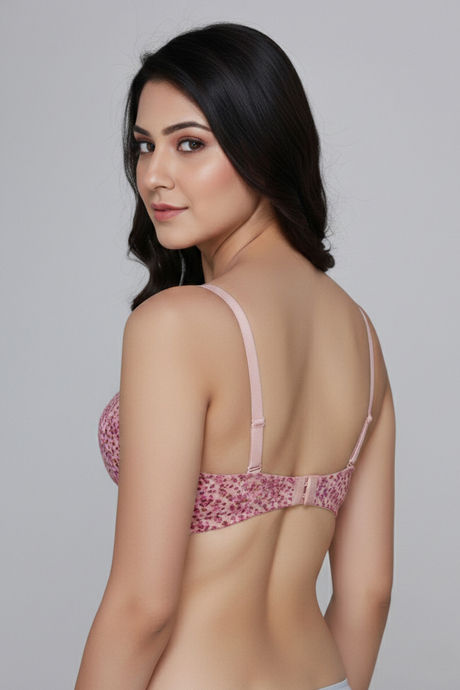 Zivame Padded Non Wired 3/4th Coverage Tshirt Bra - Pink Blossom — image 3